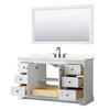 Custom image for White with Matte Black Trim / Carrara Cultured Marble / 58