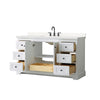 Custom image for White with Matte Black Trim / Carrara Cultured Marble / No Mirror