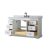 Custom image for White with Matte Black Trim / White Carrara Marble / No Mirror