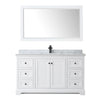 Custom image for White with Matte Black Trim / White Carrara Marble / 58
