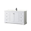 Custom image for White with Matte Black Trim / Giotto Quartz / No Mirror