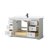Custom image for White with Matte Black Trim / White Cultured Marble / No Mirror
