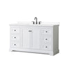 Custom image for White with Matte Black Trim / White Cultured Marble / No Mirror