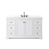 Custom image for White with Matte Black Trim / White Quartz / No Mirror