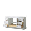 Custom image for White with Brushed Gold Trim / No Mirror