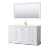 Custom image for White with Brushed Gold Trim / Giotto Quartz / 58