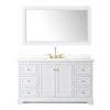 Custom image for White with Brushed Gold Trim / Giotto Quartz / 58