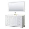 Custom image for White with Brushed Gold Trim / Giotto Quartz / 58