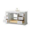 Custom image for White with Brushed Gold Trim / Giotto Quartz / No Mirror