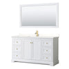 Custom image for White with Brushed Gold Trim / White Quartz / 58