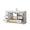 Custom image for White with Brushed Gold Trim / White Quartz / No Mirror