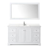 Custom image for White with Polished Chrome Trim / Carrara Cultured Marble / 58