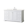 Custom image for White with Polished Chrome Trim / Carrara Cultured Marble / No Mirror