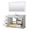 Custom image for White with Polished Chrome Trim / White Carrara Marble / 58
