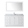 Custom image for White with Polished Chrome Trim / White Carrara Marble / 58