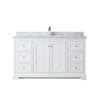 Custom image for White with Polished Chrome Trim / White Carrara Marble / No Mirror