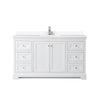 Custom image for White with Polished Chrome Trim / White Cultured Marble / No Mirror