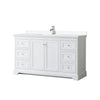 Custom image for White with Polished Chrome Trim / White Cultured Marble / No Mirror