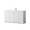 Custom image for White with Polished Chrome Trim / White Quartz / No Mirror