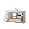 Custom image for White with Polished Chrome Trim / White Quartz / No Mirror