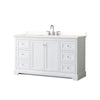Custom image for White with Polished Chrome Trim / White Quartz / No Mirror