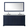 Custom image for Dark Blue with Matte Black Trim / White Carrara Marble / 70