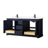 Custom image for Dark Blue with Matte Black Trim / White Cultured Marble / No Mirror