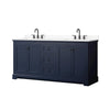 Custom image for Dark Blue with Matte Black Trim / White Cultured Marble / No Mirror