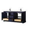 Custom image for Dark Blue with Matte Black Trim / White Quartz / No Mirror