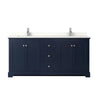 Custom image for Dark Blue with Polished Chrome Trim / White Quartz / No Mirror