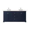 Custom image for Dark Blue with Polished Chrome Trim / White Quartz / No Mirror