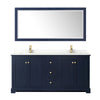 Custom image for Dark Blue with Brushed Gold Trim / Giotto Quartz / 70