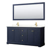 Custom image for Dark Blue with Brushed Gold Trim / Giotto Quartz / 70