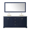 Custom image for Dark Blue with Brushed Gold Trim / Giotto Quartz / 70