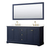 Custom image for Dark Blue with Brushed Gold Trim / White Quartz / 70
