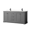 Custom image for Dark Gray with Matte Black Trim / Carrara Cultured Marble / No Mirror