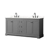 Custom image for Dark Gray with Matte Black Trim / Carrara Cultured Marble / No Mirror