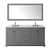 Custom image for Dark Gray with Matte Black Trim / White Carrara Marble / 70