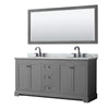 Custom image for Dark Gray with Matte Black Trim / White Carrara Marble / 70