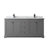 Custom image for Dark Gray with Matte Black Trim / White Carrara Marble / No Mirror