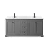 Custom image for Dark Gray with Matte Black Trim / White Cultured Marble / No Mirror