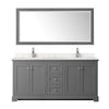 Custom image for Dark Gray with Polished Chrome Trim / Carrara Cultured Marble / 70