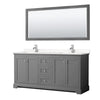 Custom image for Dark Gray with Polished Chrome Trim / Carrara Cultured Marble / 70