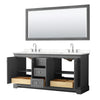 Custom image for Dark Gray with Polished Chrome Trim / Carrara Cultured Marble / 70