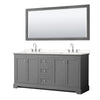 Custom image for Dark Gray with Polished Chrome Trim / Carrara Cultured Marble / 70