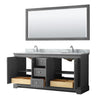 Custom image for Dark Gray with Polished Chrome Trim / White Carrara Marble / 70