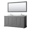 Custom image for Dark Gray with Polished Chrome Trim / White Carrara Marble / 70