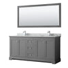 Custom image for Dark Gray with Polished Chrome Trim / White Carrara Marble / 70