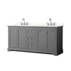 Custom image for Dark Gray with Polished Chrome Trim / White Quartz / No Mirror