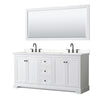 Custom image for White with Matte Black Trim / Carrara Cultured Marble / 70
